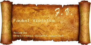 Faukel Violetta névjegykártya